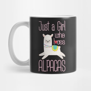 Just A Girl Who Loves Alpacas - Funny Alpacas Llamas Mug